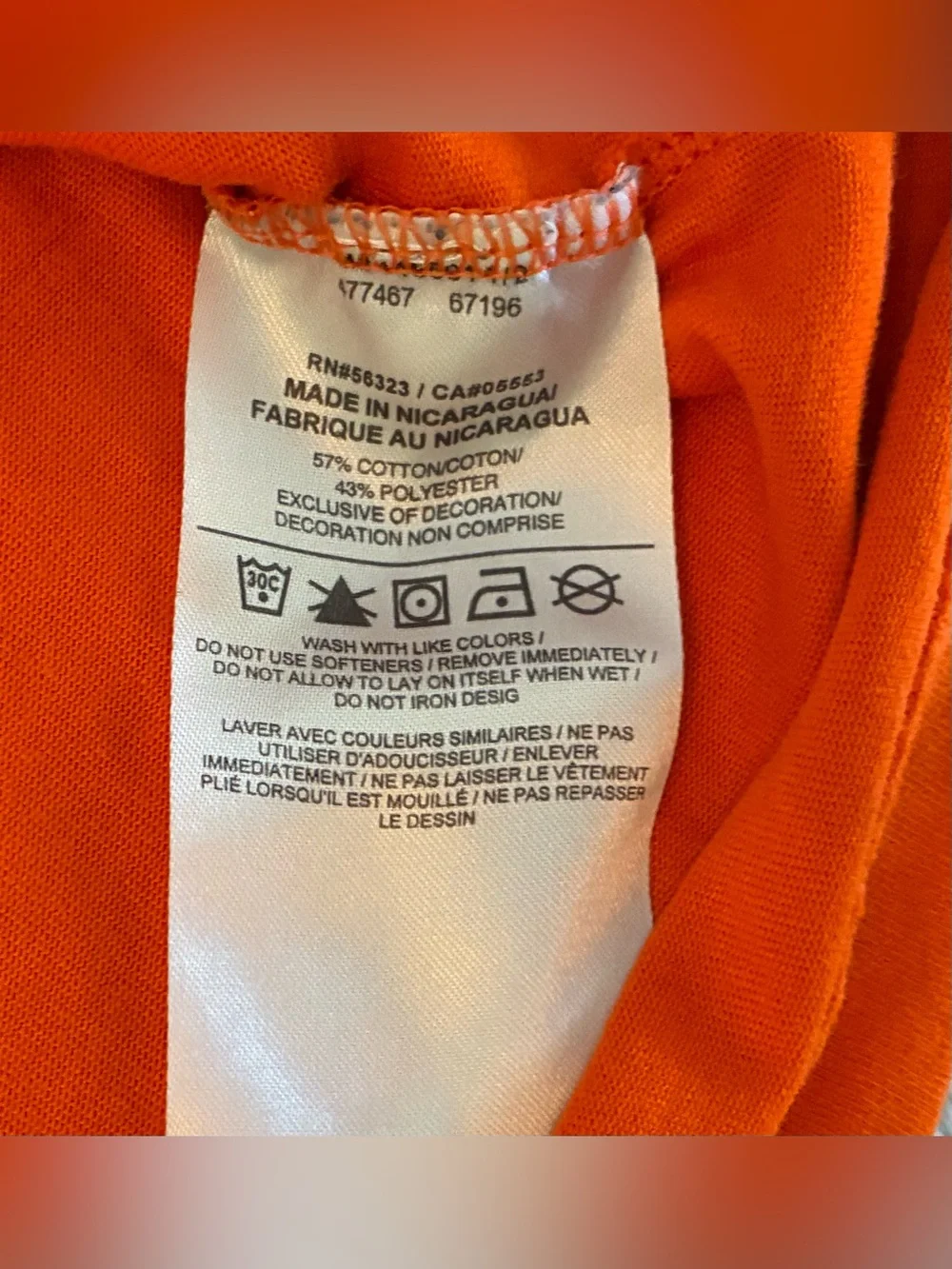 Nike Dri-Fit Short Sleeve Men’s Orange Logo T-Shirt Size Medium